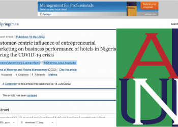 AUN Researchers Examine Customer-centric influence of entrepreneurial marketing on business performance of hotels Under COVID-19
