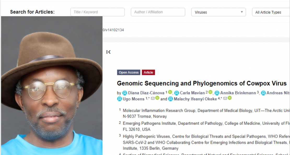 New study by AUN virologist Prof Malachy Okeke, Others, Sheds Light on the Evolution of Cowpox Virus