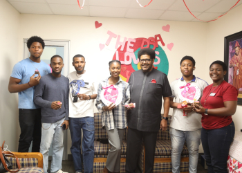 Dean Byron Fetes New Students on Valentine's Day