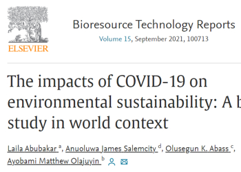 AUN Professor Ayo Olajuyin, Alum Laila Abubakar, Others Collaborate to Review Impact of COVID-19 on the Environment