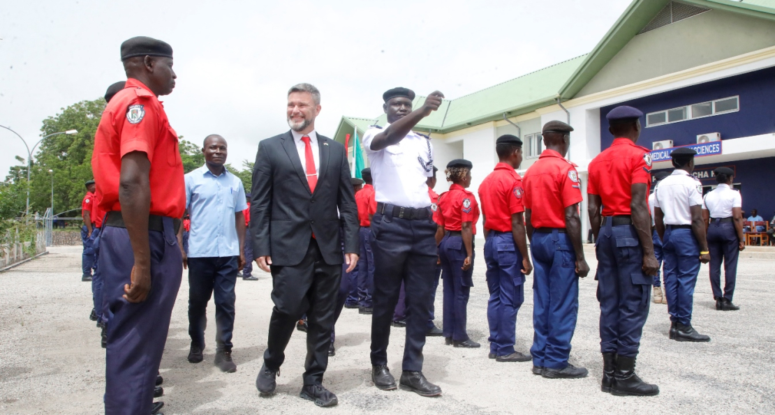 AUN Safety &amp; Security Unit Gives President DeWayne Frazier Traditional Parade of Honor