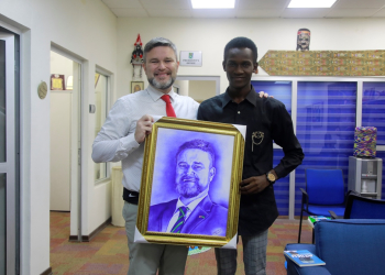 Creative Talent Connects IT Student with President Frazier