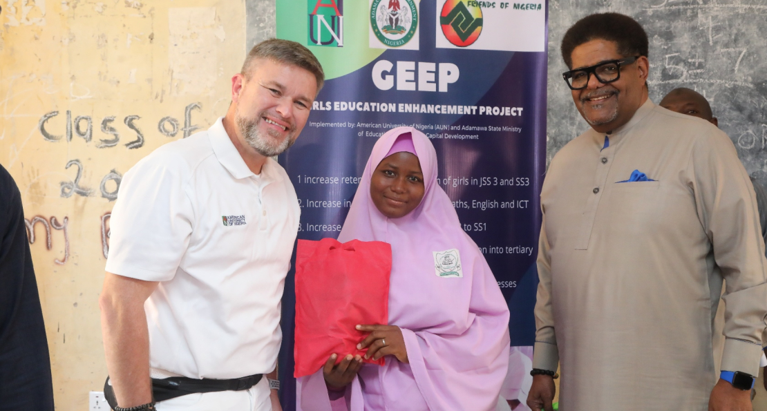President Frazier gifts dignity kits to 170 schoolgirls in Yola
