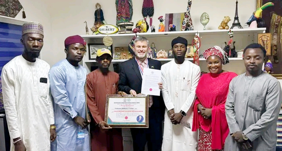 Northern Nigerian Students Honor AUN President DeWayne Frazier with Prestigious Leadership Award