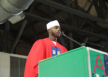 SGA President to Freshmen: “Take Charge of Who You Are”