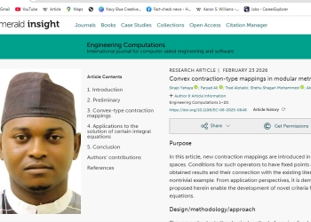 AUN Mathematician Puts Nigeria on Global Research Stage with Breakthrough Study