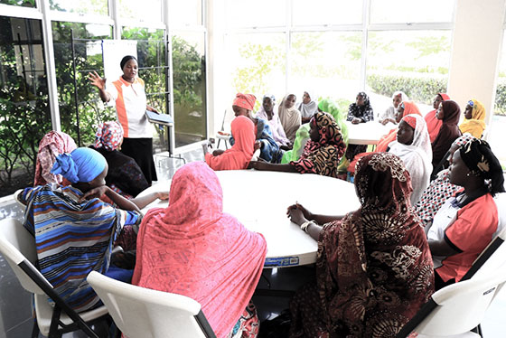 A cross-section of Adamawa women learning financial literacy in a program backed by AUN and the UNHCR A cross-section of Adamawa women learning financial literacy in a program backed by AUN and the UNHCR