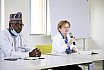 President Margee Ensign meets with staff members of AUN-Atiku Center for Development (AUN-AID), ON Wednesday, August 25, 2021