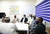 Dr. Umar Abubakar Hashindu, Managing Director, Yola Electricity Distribution during a courtesy visit to AUN, received by President Margee Ensign 