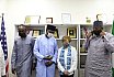 Dr. Umar Abubakar Hashindu, Managing Director, Yola Electricity Distribution during a courtesy visit to AUN, received by President Margee Ensign 